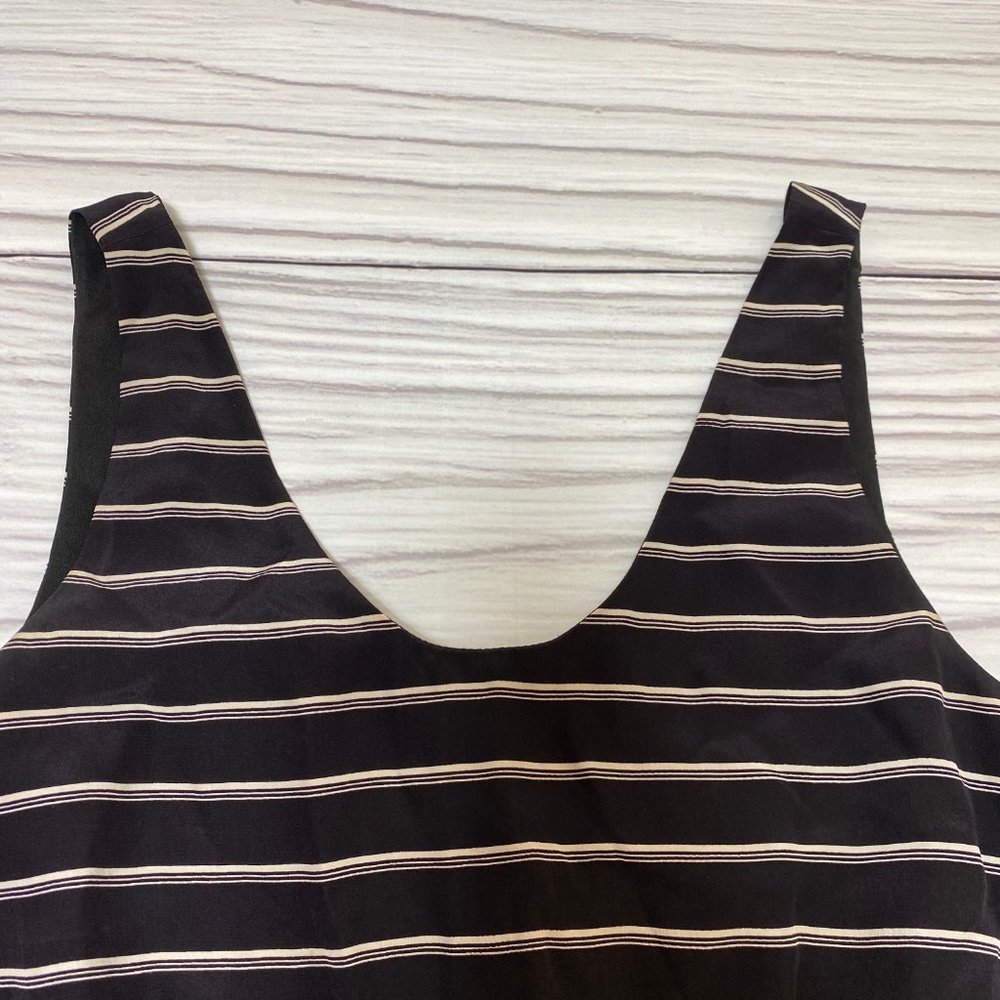 Joie Black White Striped Chariot Dress Silk - Picture 6 of 16